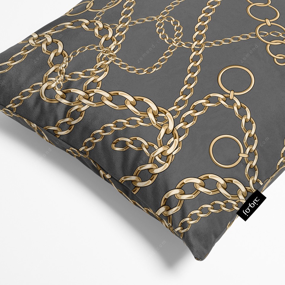 کاور کوسن هرمس طرح زنجیر طلایی کد 16 طوسی