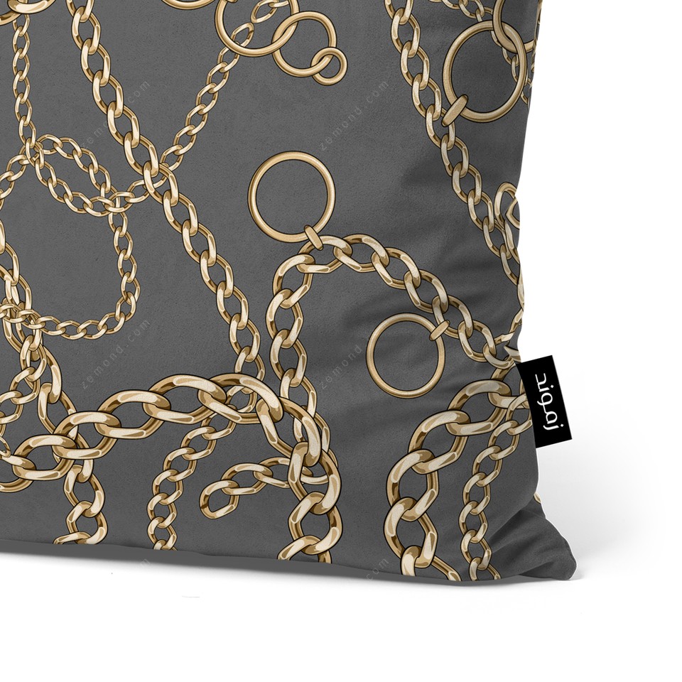 کاور کوسن هرمس طرح زنجیر طلایی کد 16 طوسی