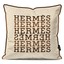 کاور کوسن هرمس طرح تایپوگرافی هرمس کد 19 کرم-قهوه ای