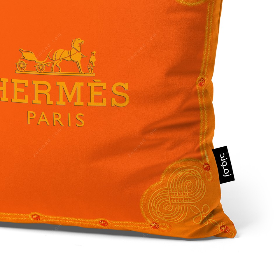 کاور کوسن هرمس طرح لوگوی نفیس کد 22 نارنجی