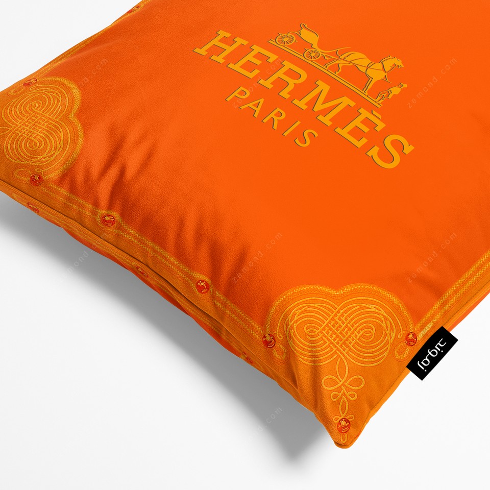 کاور کوسن هرمس طرح لوگوی نفیس کد 22 نارنجی