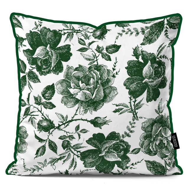 کاور کوسن قلم آبی طرح گلدار 1