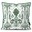 کاور کوسن قلم آبی طرح داماس کلاسیک 7 سفید-سبز