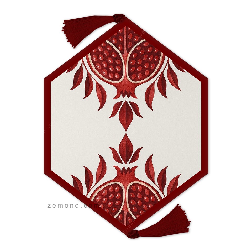 رانر زیما طرح انار یلدا 5 کد 362 رنگ 1