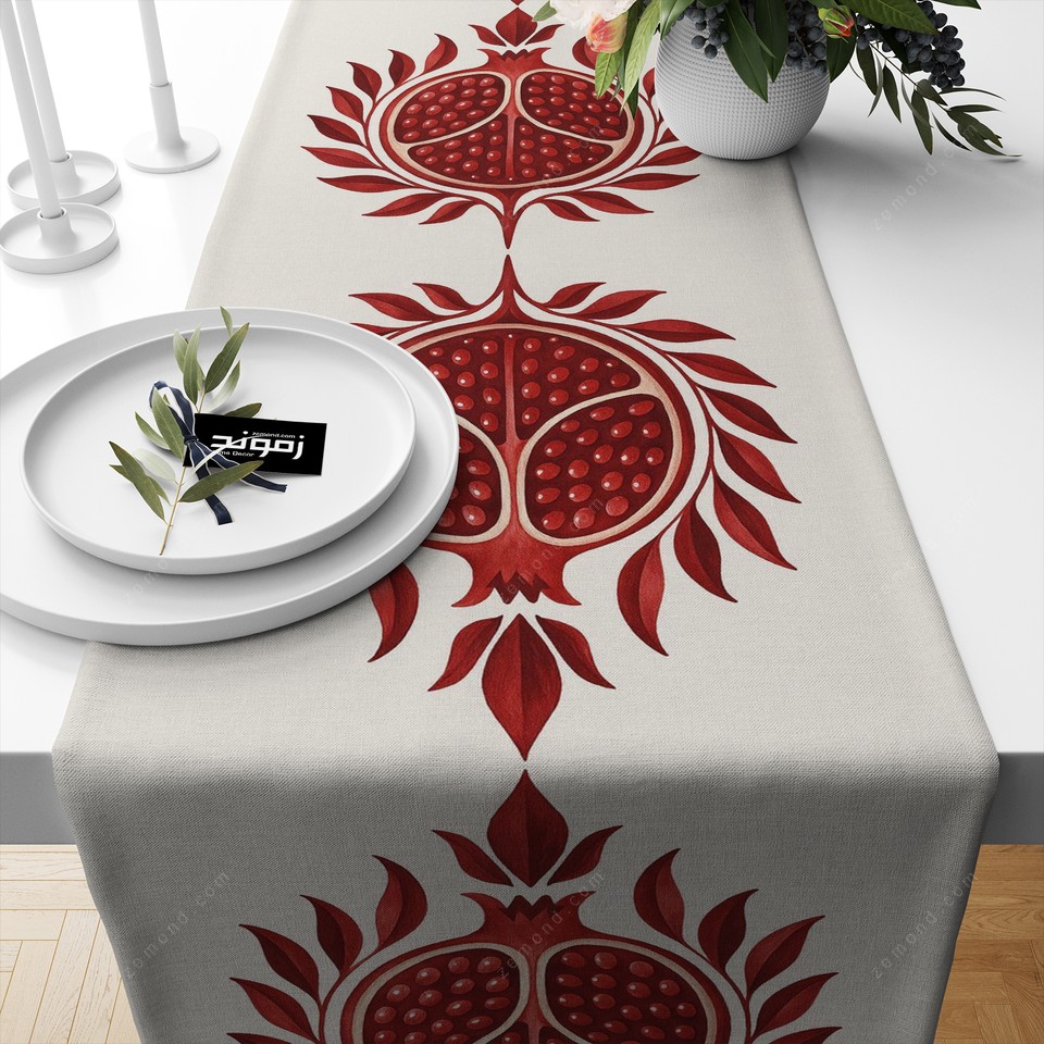 رانر زیما طرح انار یلدا 5 کد 362 رنگ 1