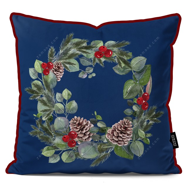 کاور کوسن زیما طرح حلقه گل کریسمس 1