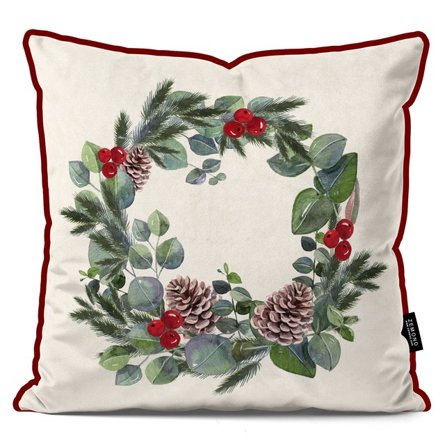 کاور کوسن زیما طرح حلقه گل کریسمس 1