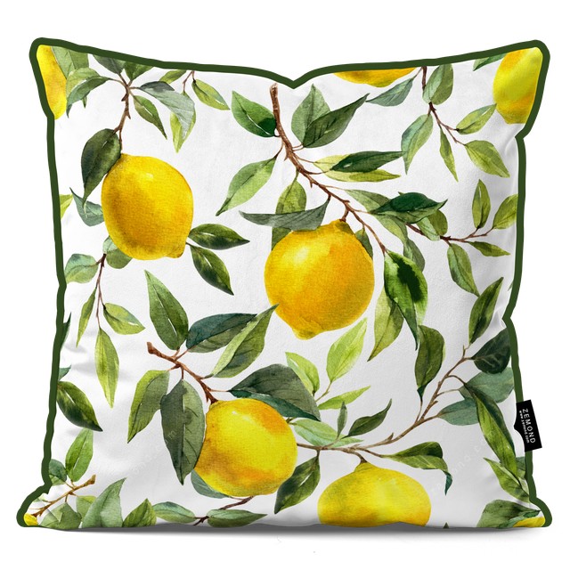 کاور کوسن پردیس طرح شاخه های لیمو