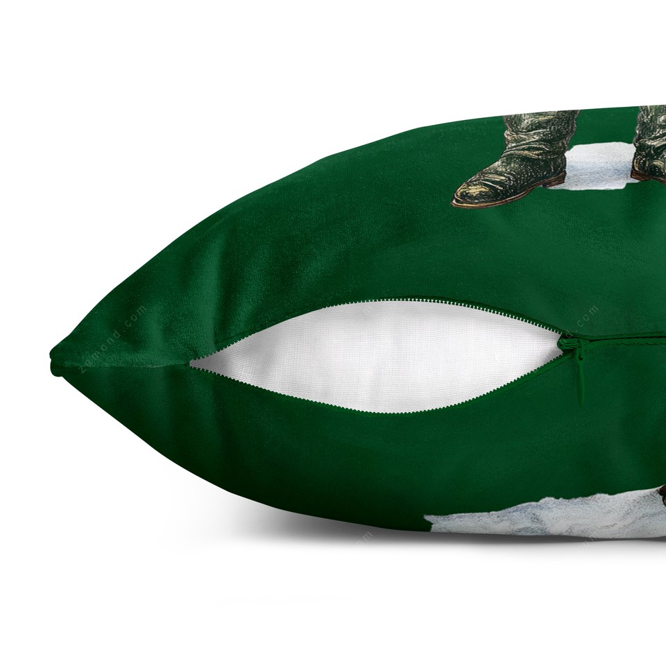 کاور کوسن زیما طرح بابانوئل و کاج کد 62 سبز