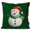 کاور کوسن زیما طرح آدم برفی 1 کد 63 سبز-سفید