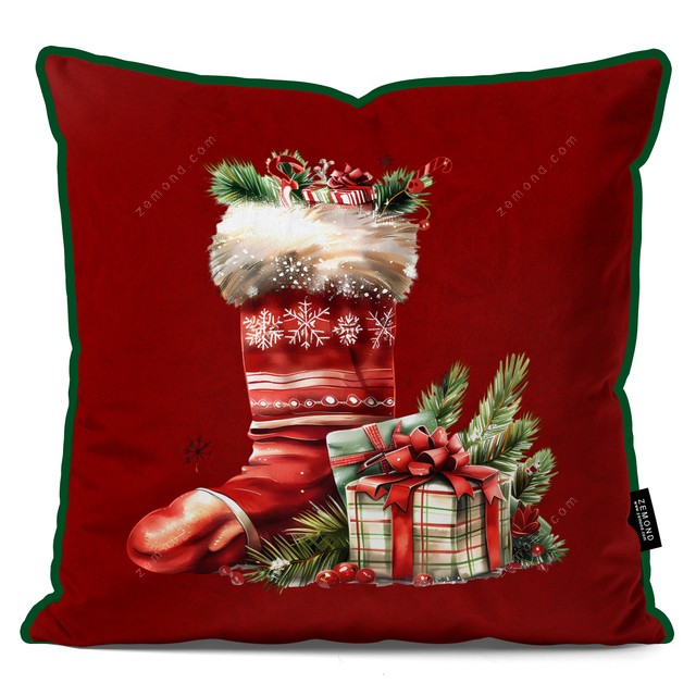 کاور کوسن زیما طرح جوراب کریسمس و هدیه ها