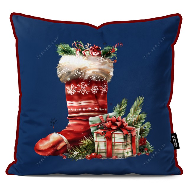 کاور کوسن زیما طرح جوراب کریسمس و هدیه ها