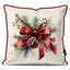 کاور کوسن زیما طرح حلقه گل کریسمس 2 کد 97 کرم-قرمز