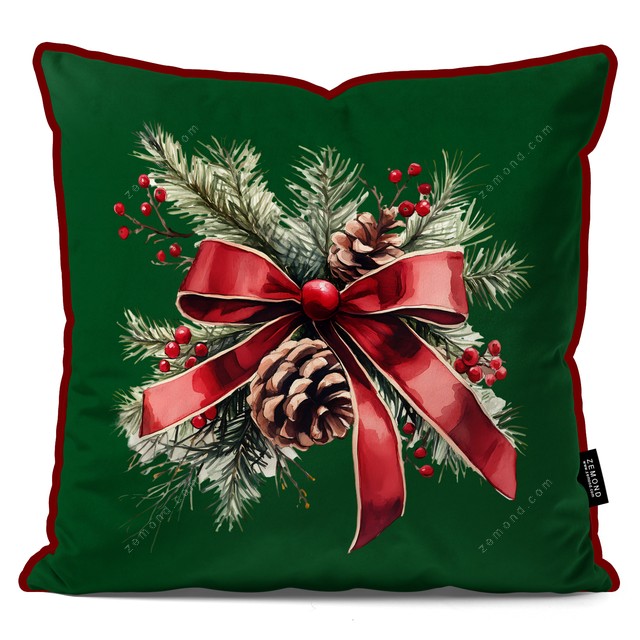 کاور کوسن زیما طرح حلقه گل کریسمس 2