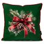 کاور کوسن زیما طرح حلقه گل کریسمس 2 کد 97 سبز-قرمز